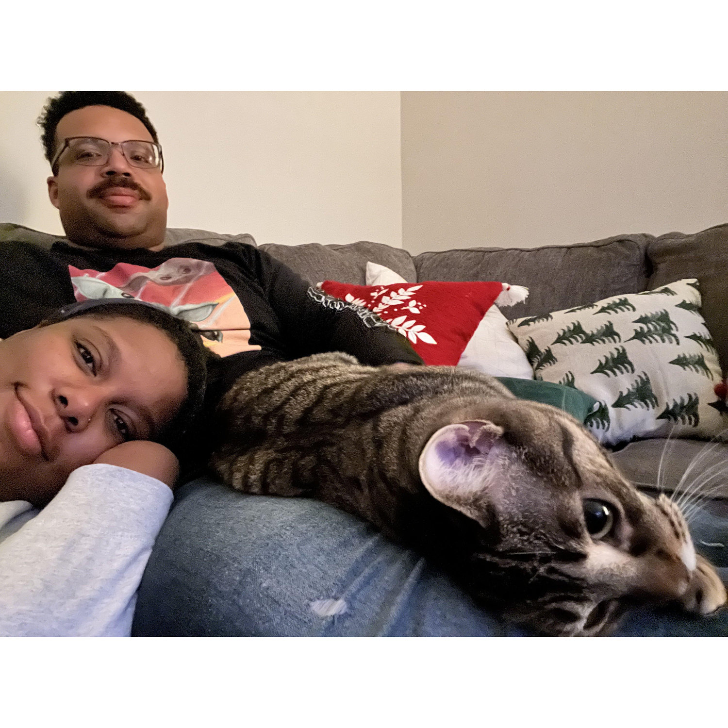 Hazel, our cat, loves to make appearances