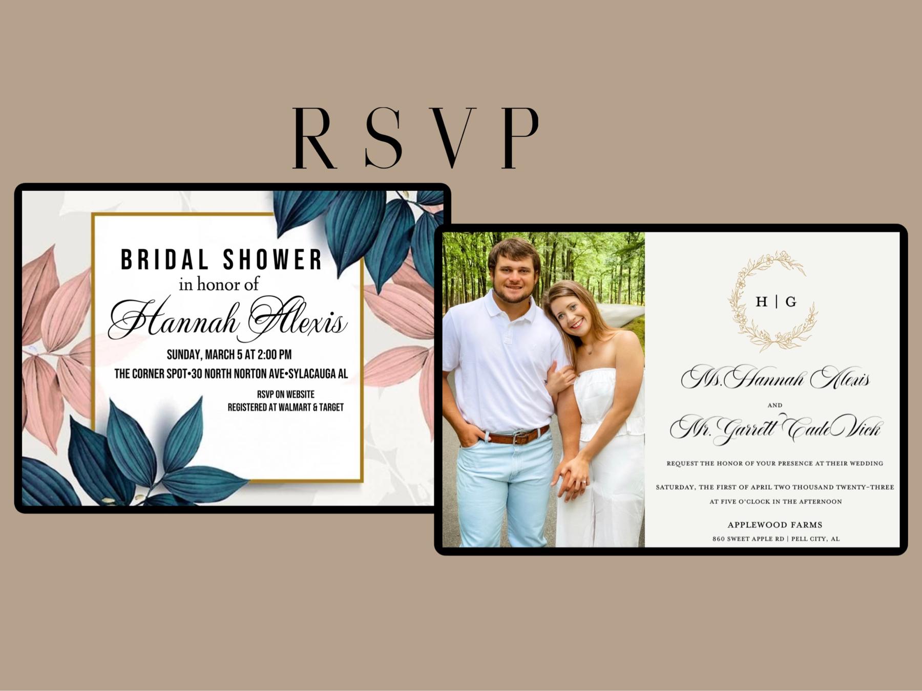 The Wedding Website of Garrett Cade Vick and Hannah Alexis Hammonds