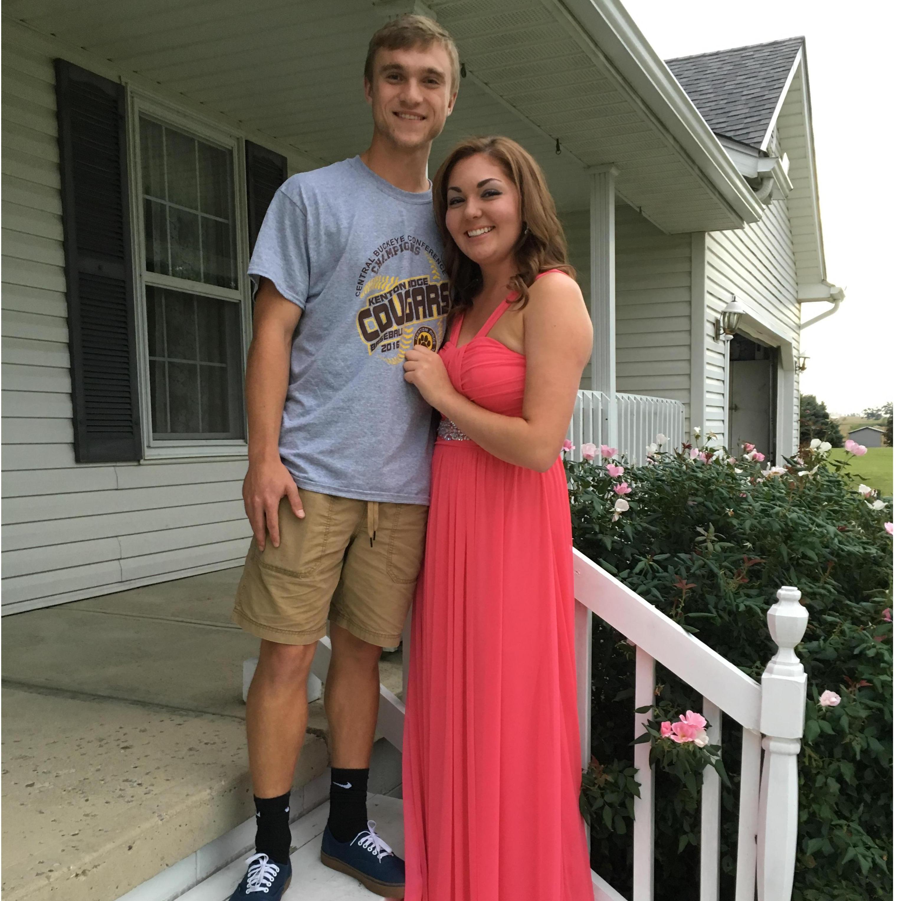 Their first picture together! Lindsey handed over her crown as the South Vienna Corn Festival Queen. -September 2016