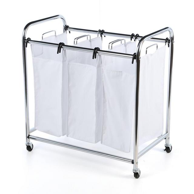 3 Section Plated Heavy Duty Laundry Sorter