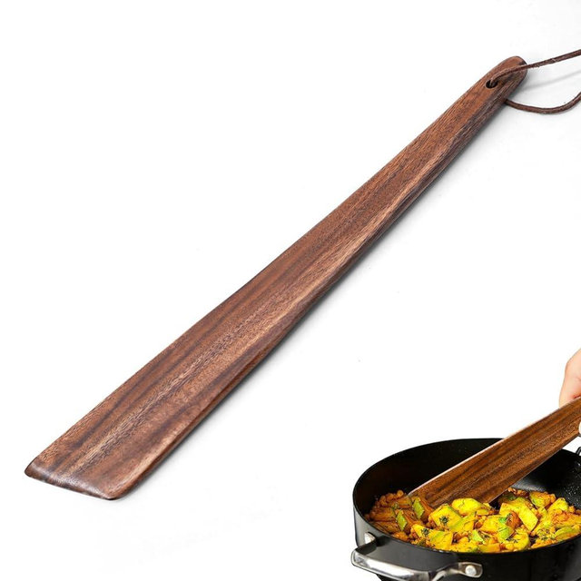 12-Inch Non-Toxic Teak Wood Cooking Spatula, Small Wooden Scraper, Flat Wooden Egg Flipper – Ideal for Flipping, Scraping, Stirring – Perfect for Non-Stick and Cast Iron Pans