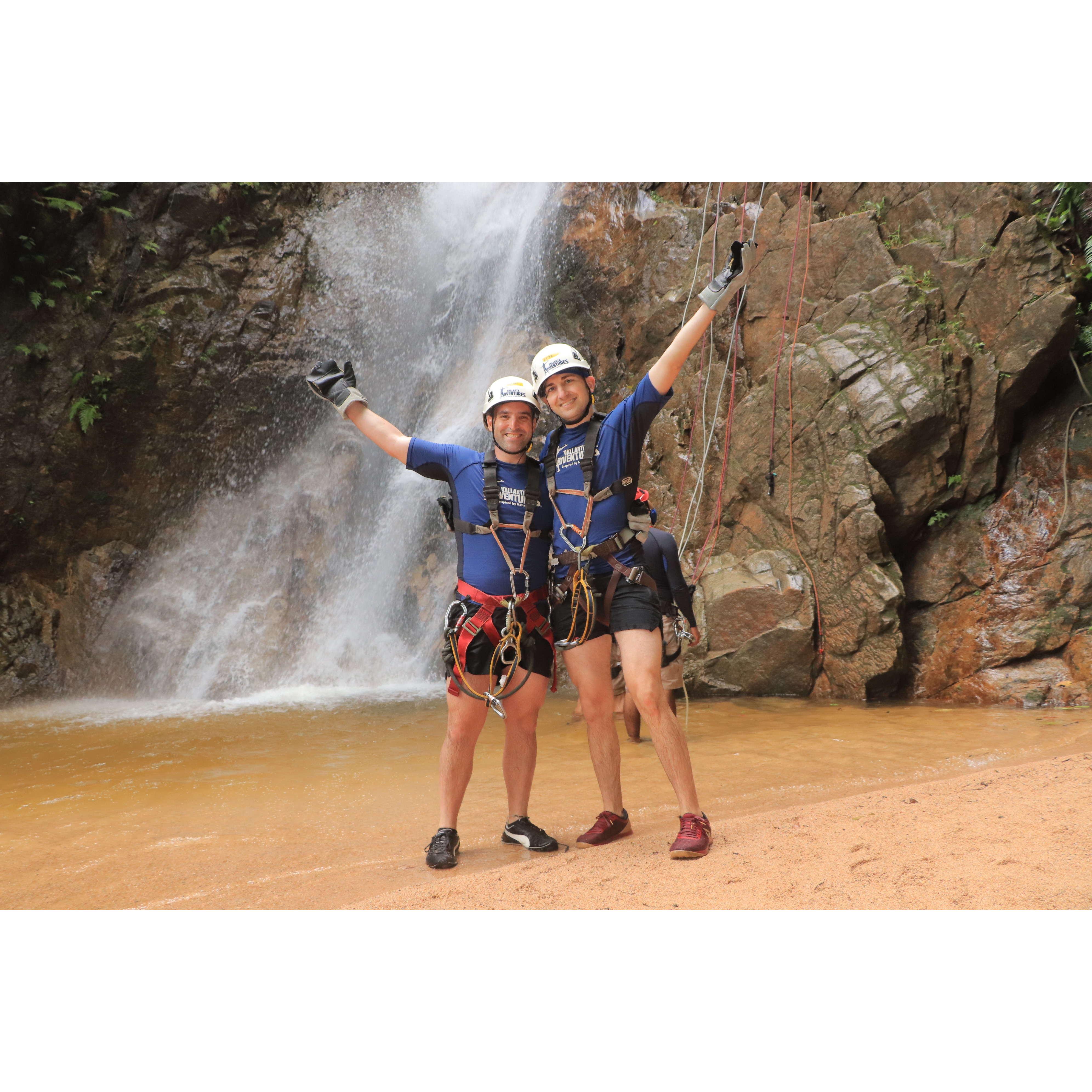 Rapelling down waterfalls in Mexico... as you do.