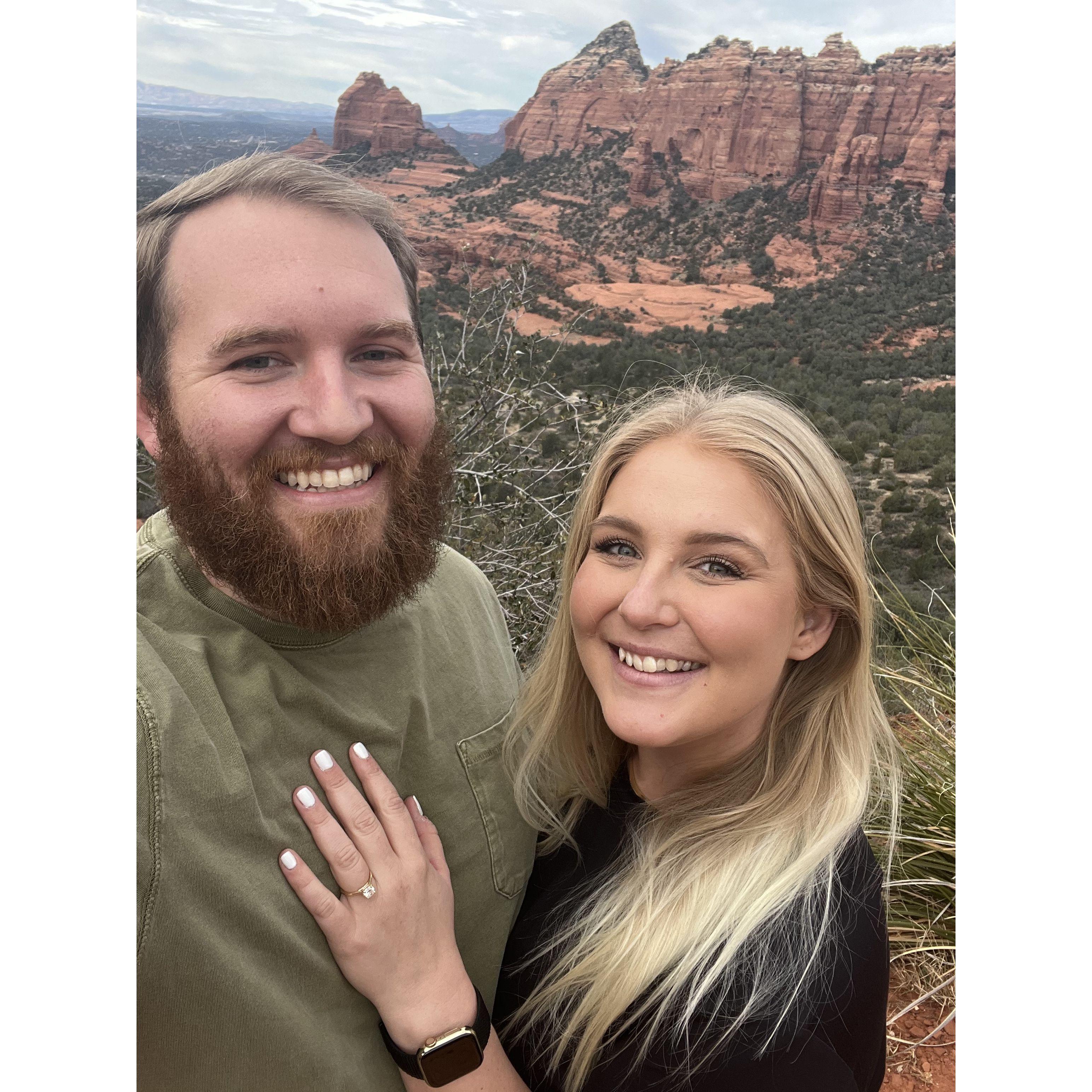 Hunter proposed in one of my favorite AZ spots, Sedona, with a beautiful view!
