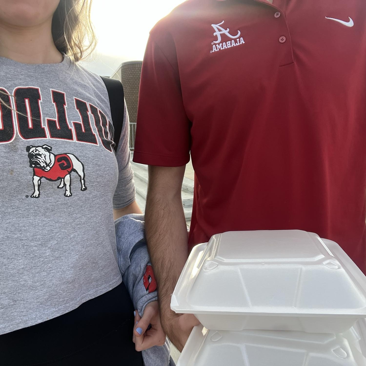 9/28/2024- Photo from after dinner, Casa Alejo in Rogers, Arkansas, before the Alabama versus Georgia football game. (This was also our one year, and was a very trying day of our relationship.)