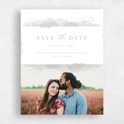 Pewter Gray, Grey Wedding Save the Date - Zortas Photo