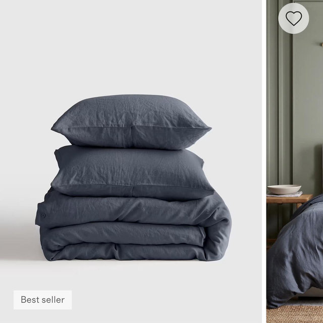European Linen Duvet Cover Set - Full/Queen