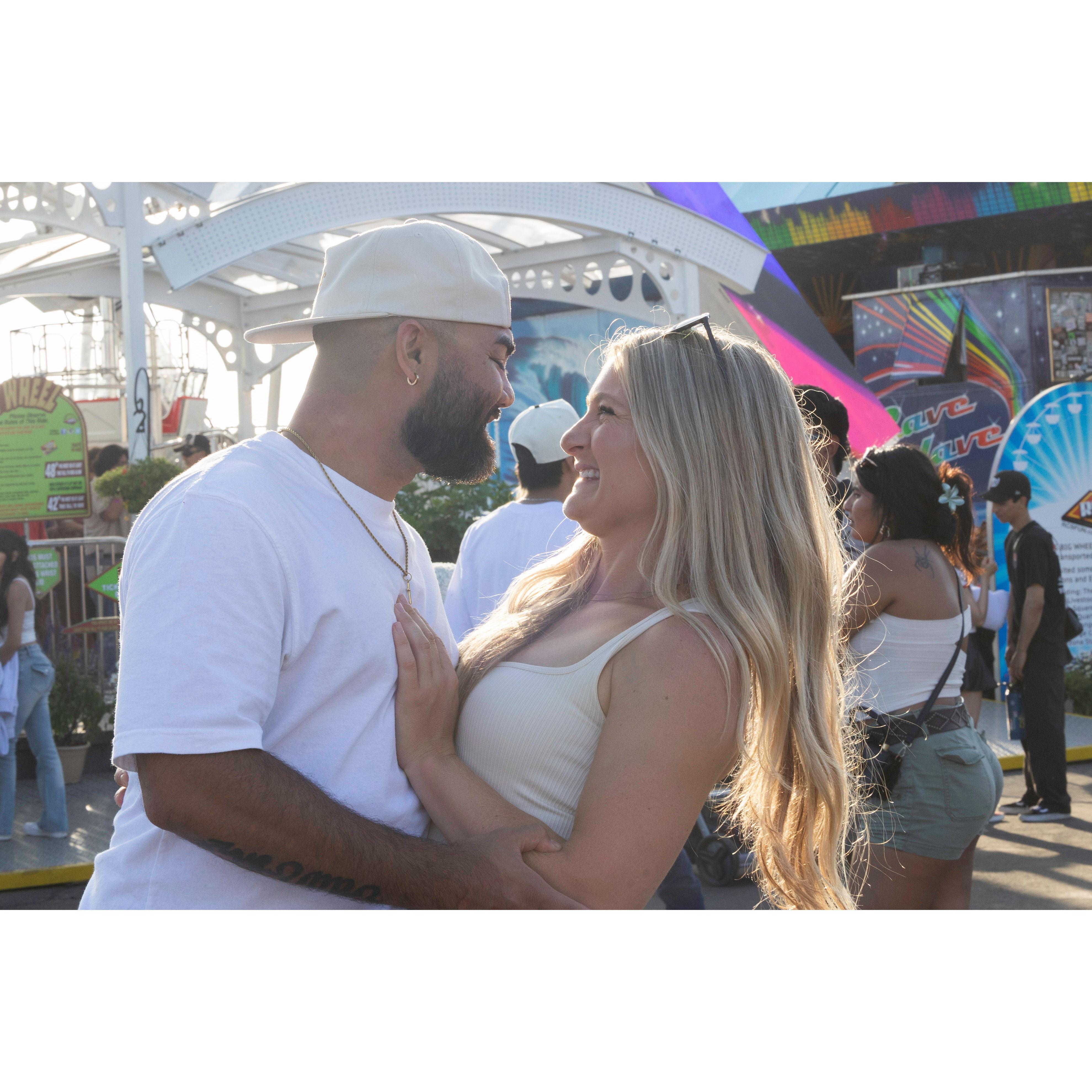 I think we were dating for 4 months here? A group of photographers from church asked us to be models for a training shoot and we got to have fun modeling while everyone at the Del Mar fair stared!!!