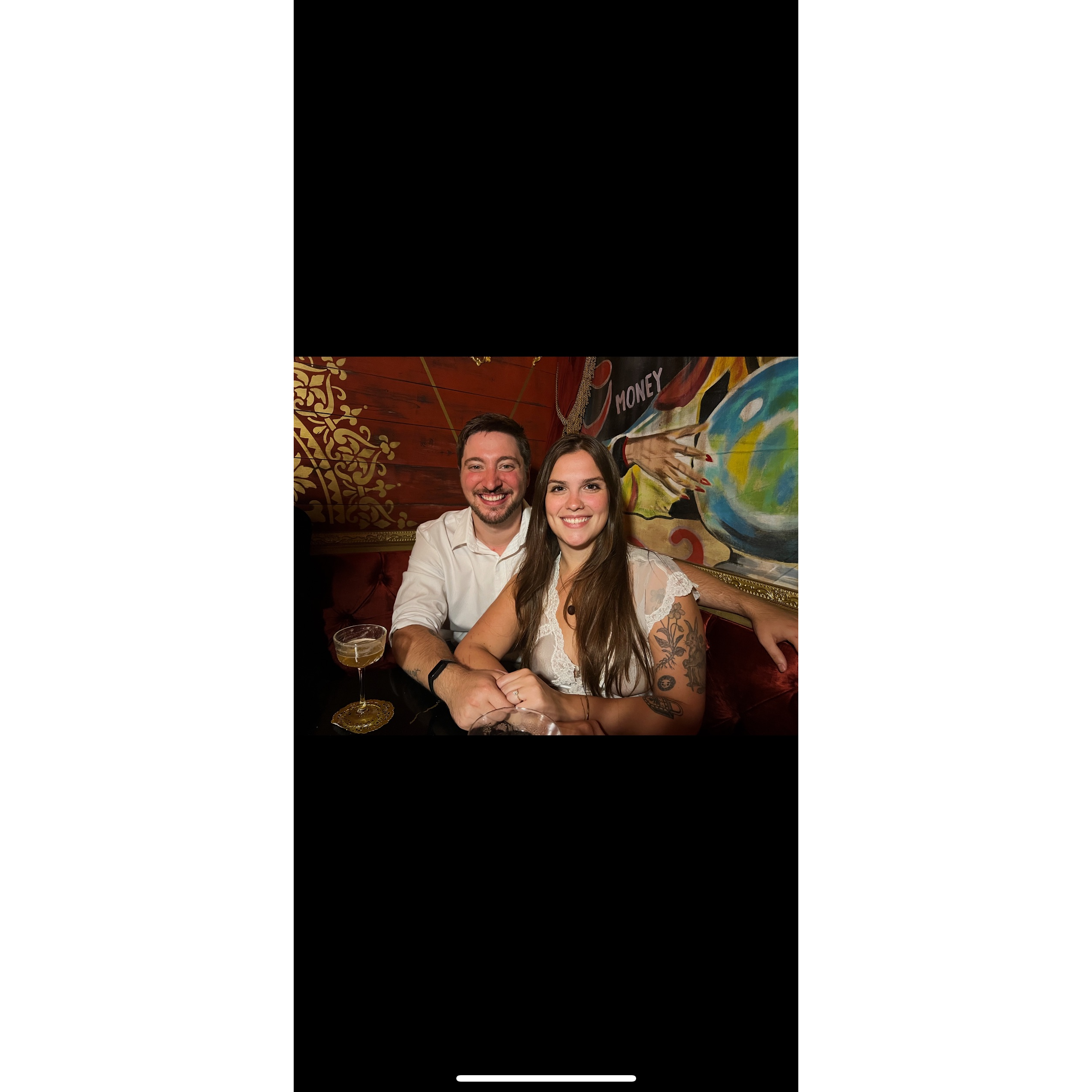 One of the single photographs from the night of our engagement celebration