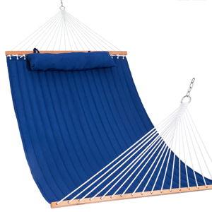 12 FT Large Double Quilted Hammock (Blue)
