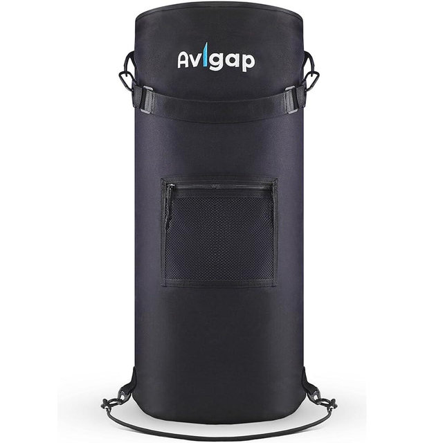Avigap Boat Trash Can, 100% Odor & Leak Resistant, Portable, Reusable, 10-13 Gal Garbage Bag Snaps Inside, Easy to Install & Clean, Fishing, Sandbar, Kayak, Pontoon Boat Accessories