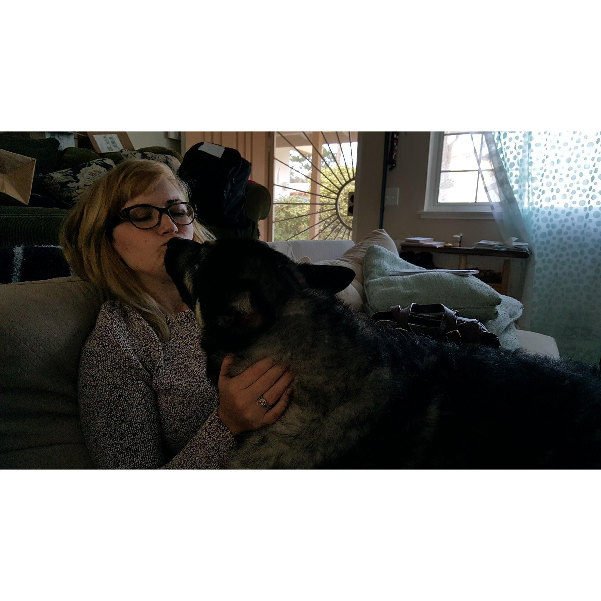 Loving on Walterface.