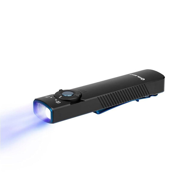 OLIGHT Arkfeld UV Rechargeable EDC Flashlight, 1000 Lumens White LED and 365nm Blacklight Combo for Outdoors, Emergency, Working, Pet Urine Detection (Black CW)