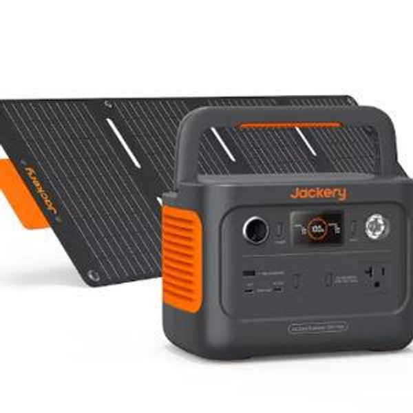 Jackery Explorer 300 Plus Solar Generator 300 -Watts Portable Power Station 1 Solar Panels Included