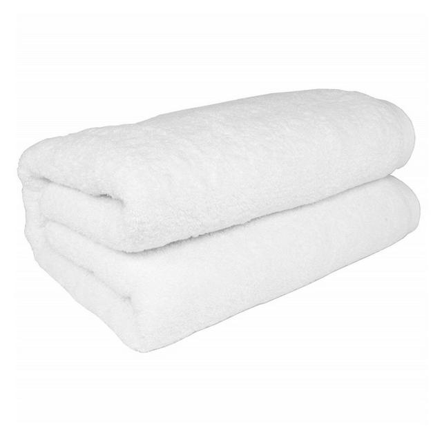 SALBAKOS Jumbo-Sized Turkish Cotton Bath Sheet in White