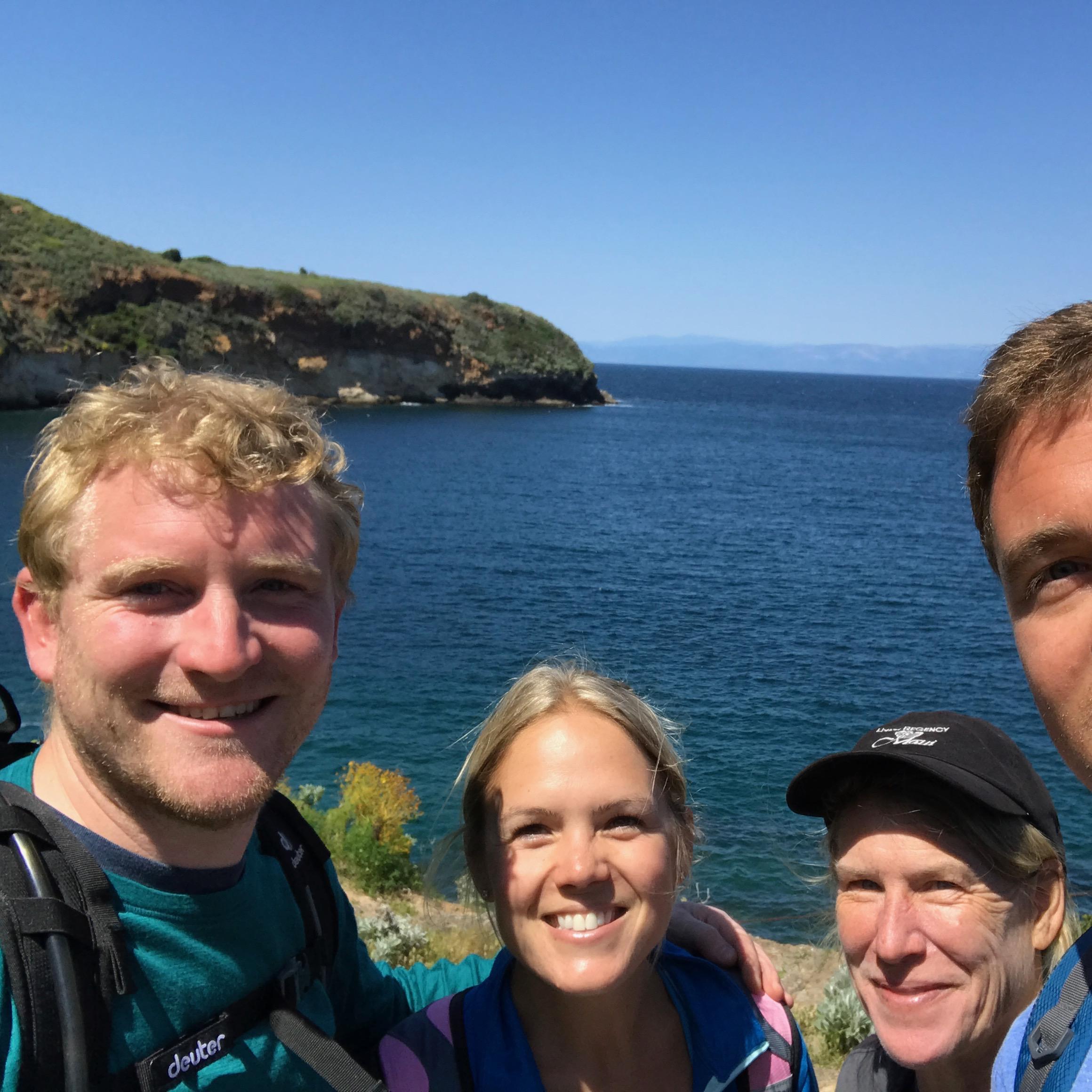 Hiking on the Channel Islands with James and Aunt Amy