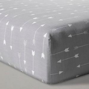 cloud island™ - Fitted Crib Sheet Arrows - Cloud Island™ Gray