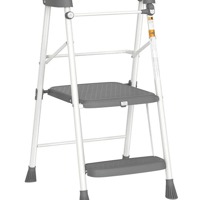 HBTower Kids 2 Steps Step Stool, Toddler Tower for Kitchen Counter Learning, Toddler Kitchen Stool Helper with Anti-Drop Safty Railing Kids Standing Folding Stepper