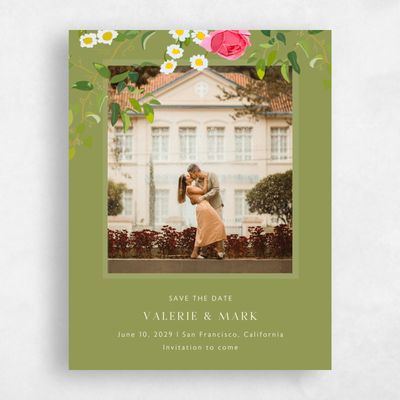 Marsh Green Wedding Save the Date - Dicha Photo
