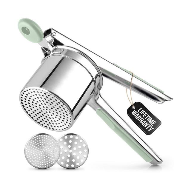 Heavy Duty Professional Stainless Steel Potato Masher and Ricer Kitchen Tool, Press and Mash