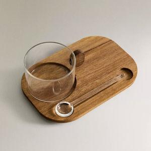 BOROSILICATE GLASS MUG WITH TRAY SET OF 6