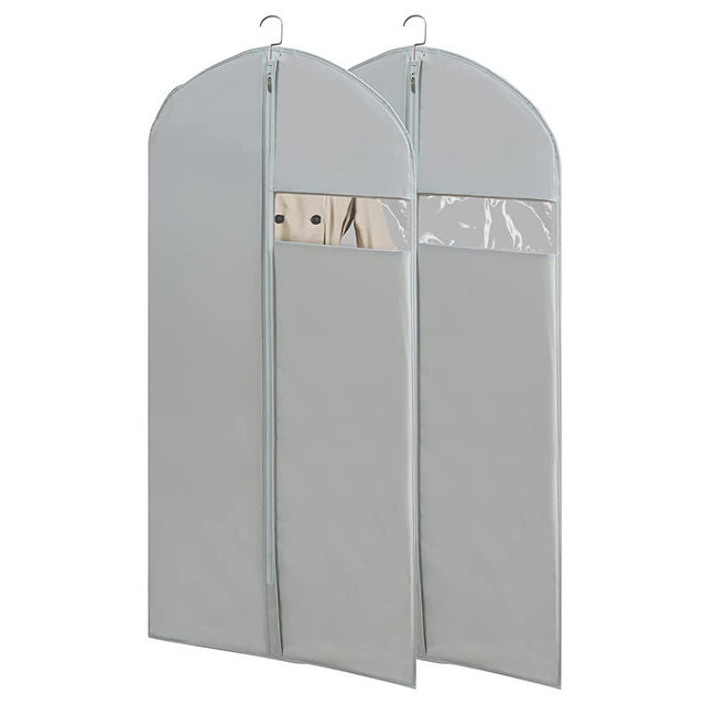 Garment Bags for Travel, 50'' Garment Bags for Hanging Clothes, Suit bag (Set of 2, 23.3'' X 50'' )