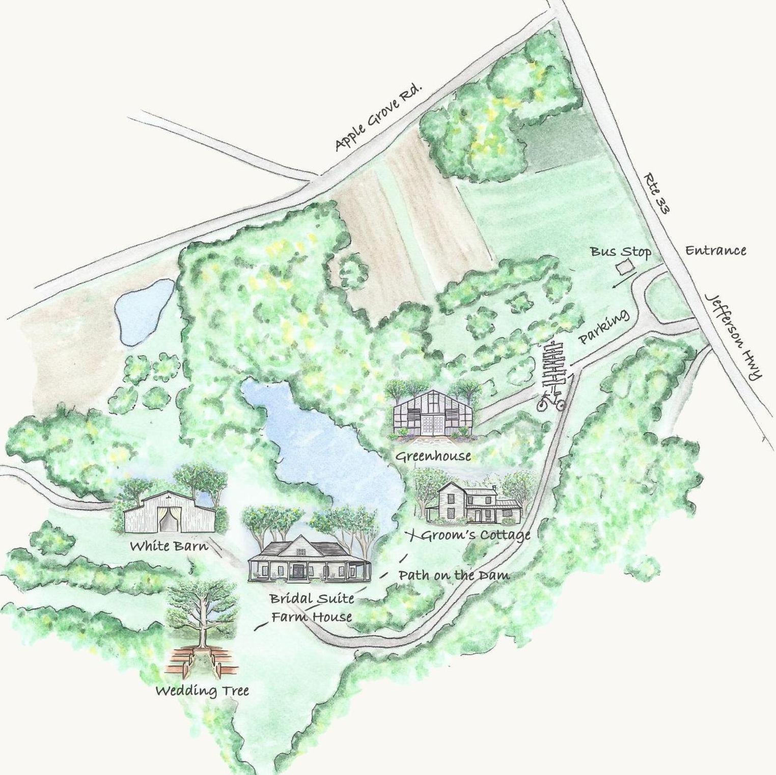 Our ceremony will be held at the Greenhouse-- lookout for signage for where to park.