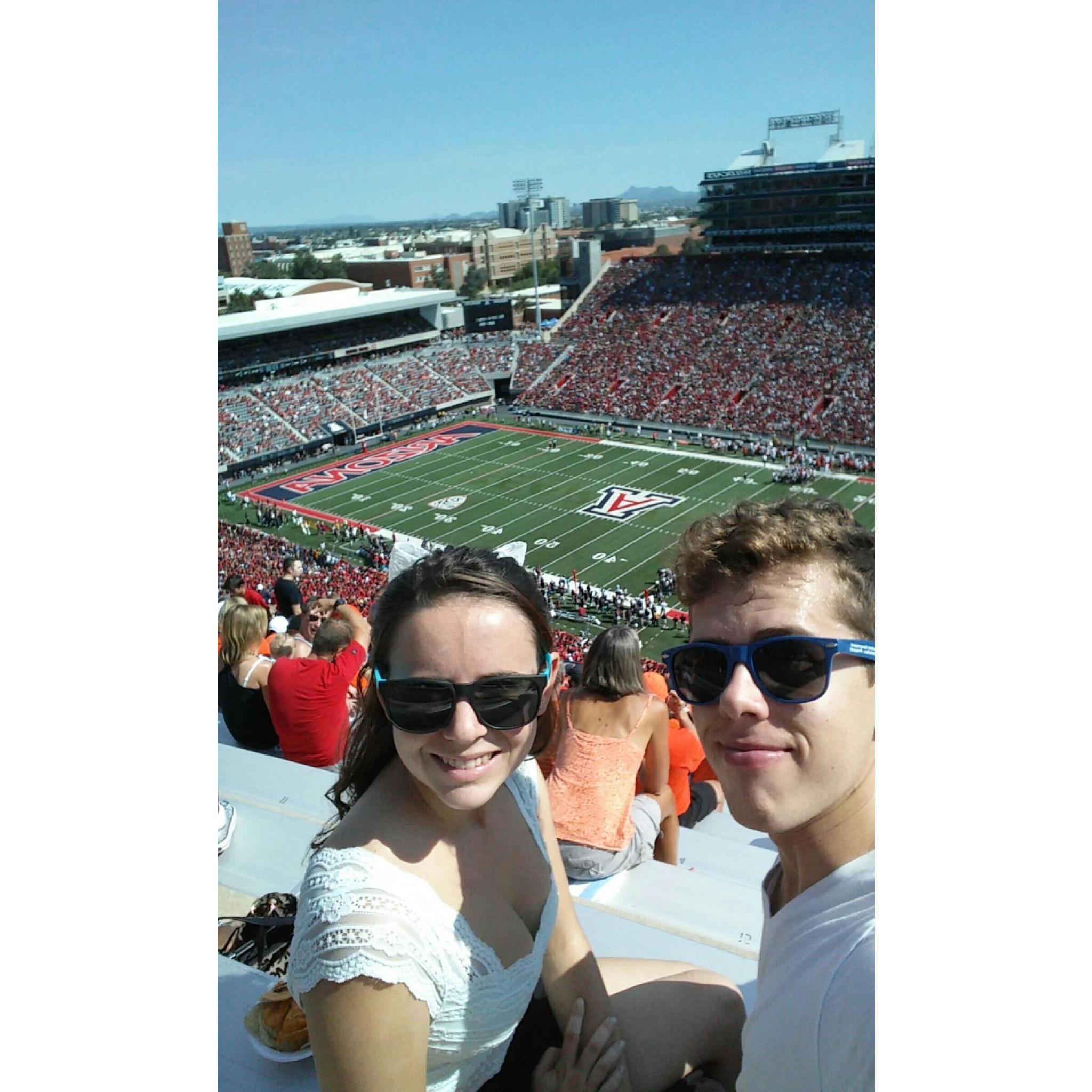 Our first college game together 2015