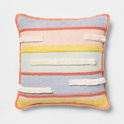 Textured Stripe Square Throw Pillow - Opalhouse™