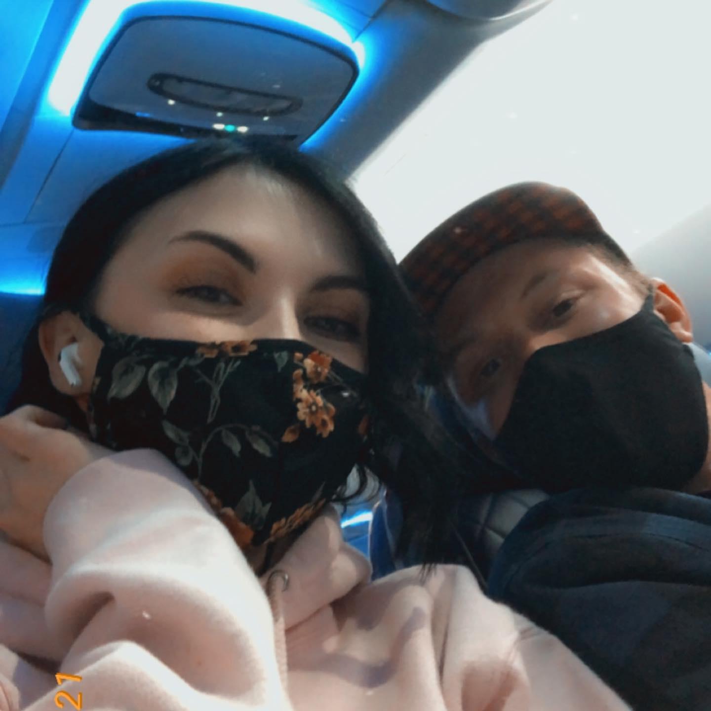 Our first flight together! Going to Atlanta to visit Benji!