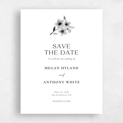 Grey Wedding Save the Date - Shinya Portrait