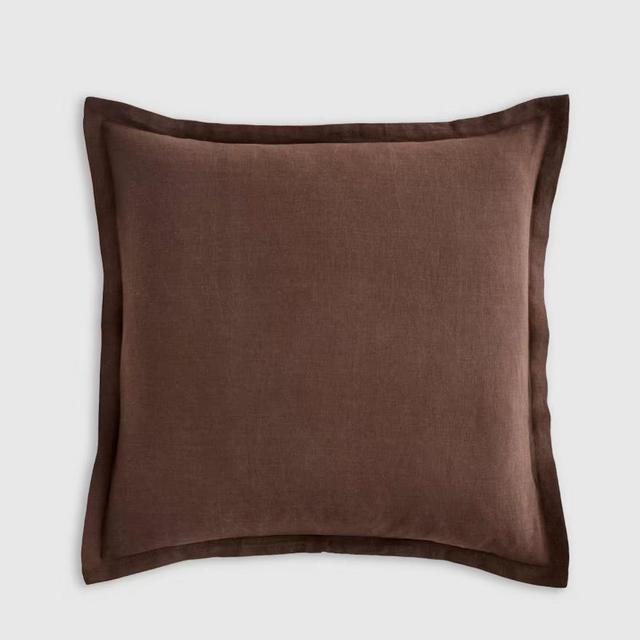 European Linen Euro Sham - Espresso | Quince