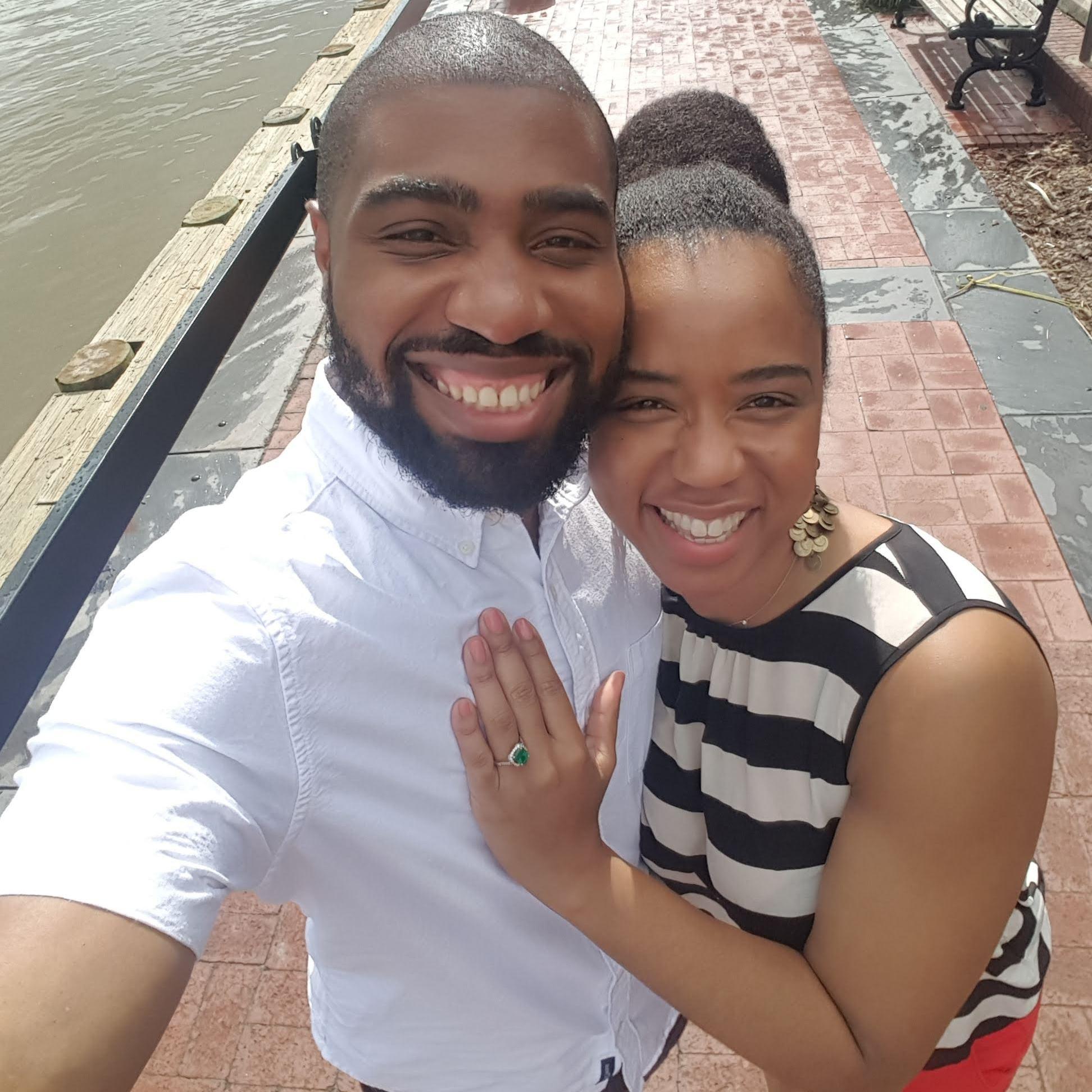 On Sept. 2, 2018, the day after we got engaged, we were so excited that we got up early to walk along the boardwalk in Savannah.
