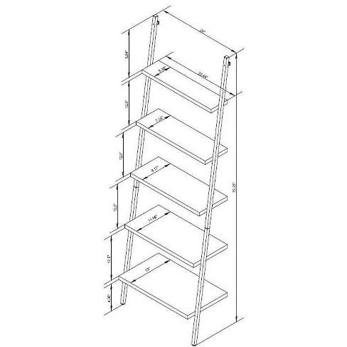 Loring 72" 5 Shelf Leaning Bookcase - Project 62™