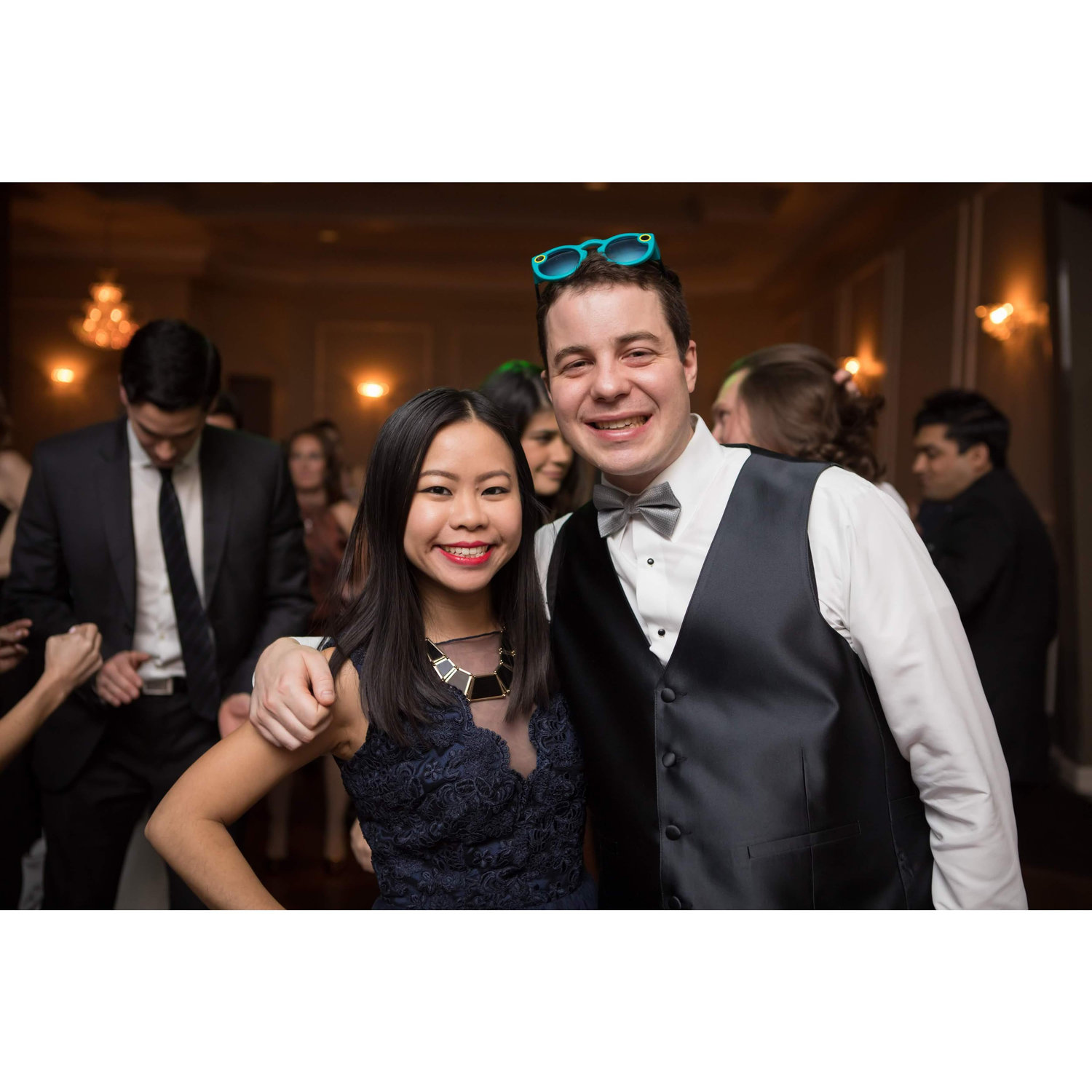 The couple at our friend's Steve and Shaalee's wedding in 2016.