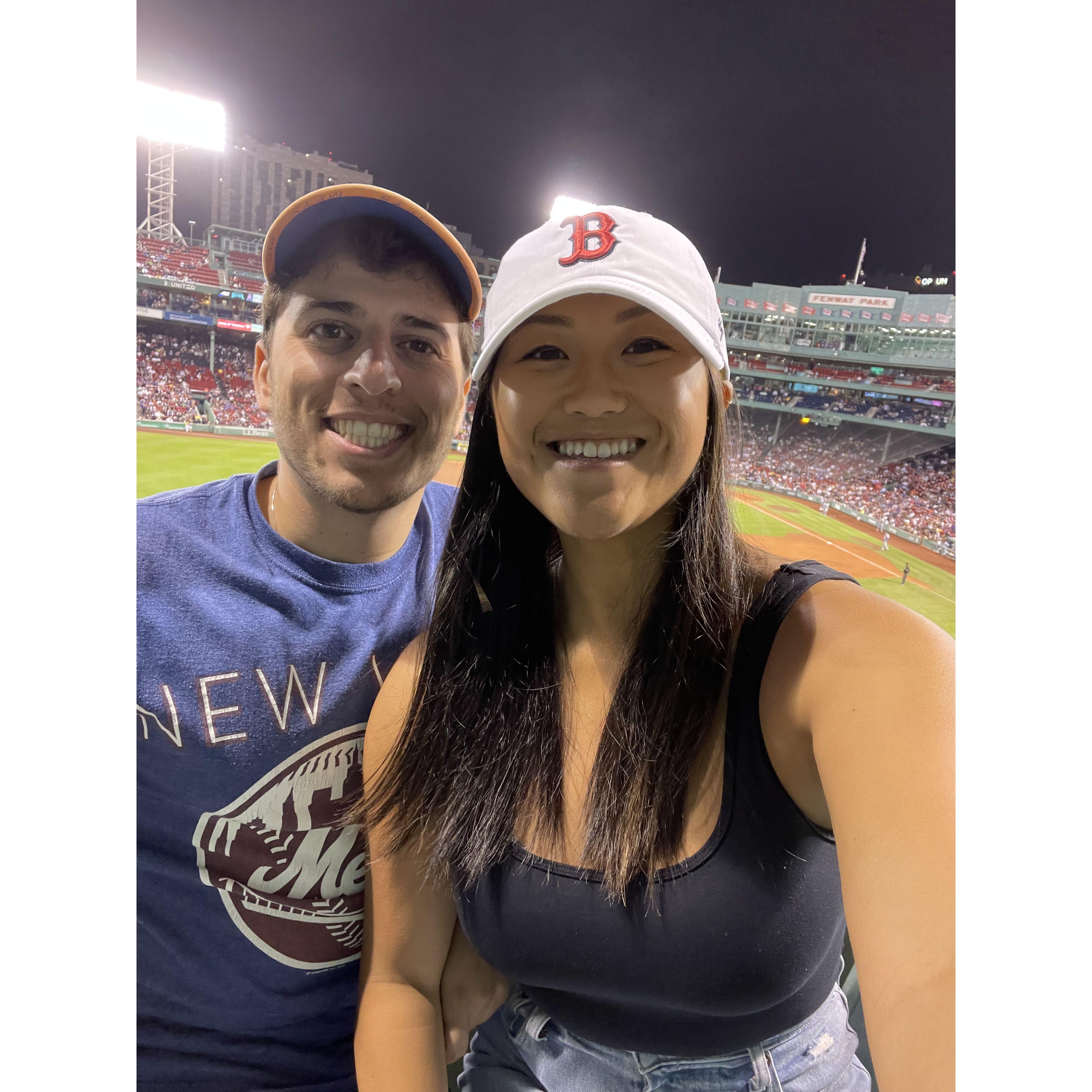 Mets vs Red Sox atop the Green Monster - Sept 2021