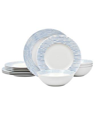 Noritake - Hammock Rim 12 Piece Dinnerware Set, Created for Macy's
