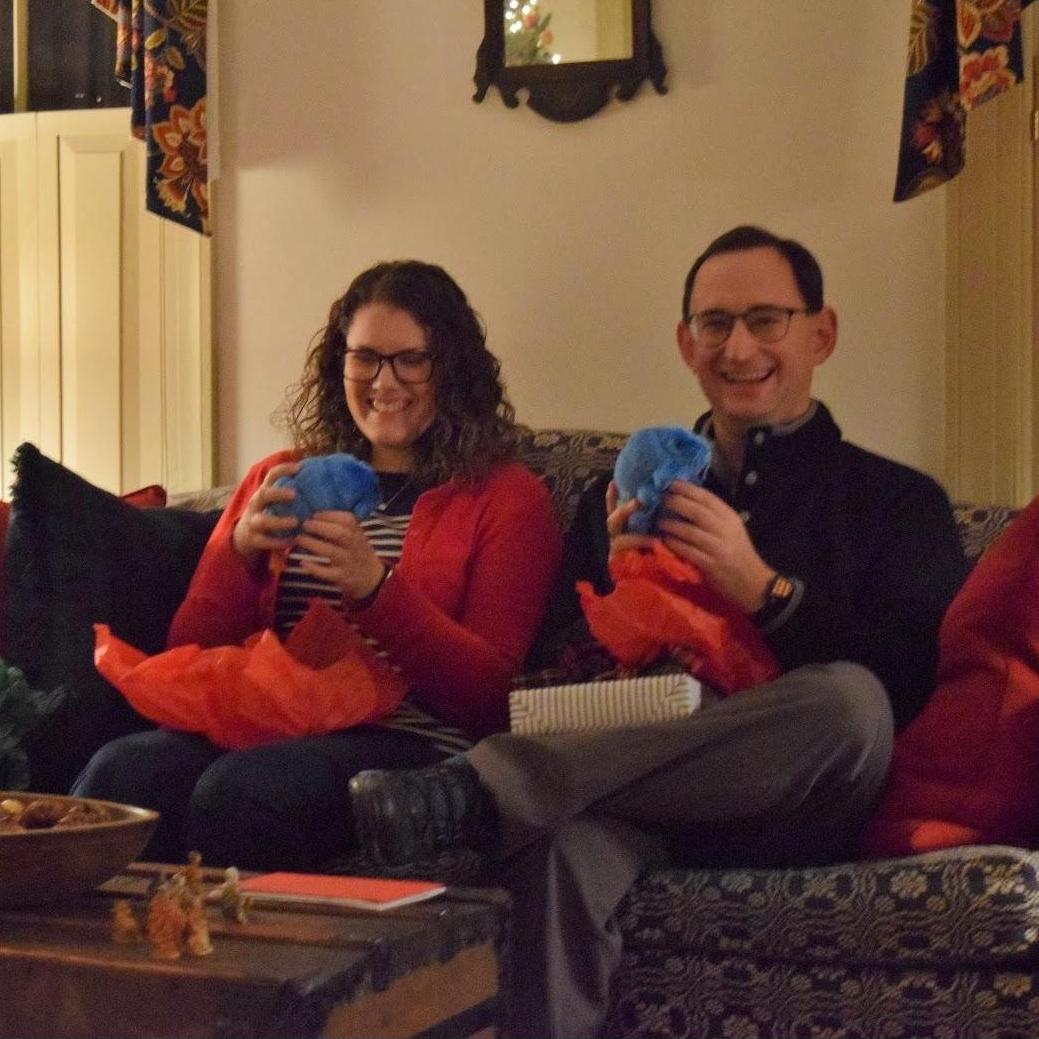 Kati's parents gave us stuffed tardigrades for Christmas