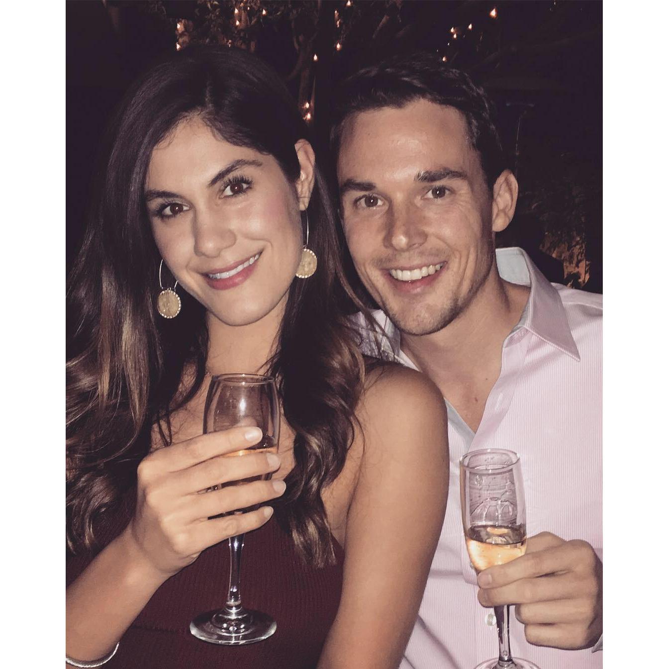 At John Henry's toasting our engagement.