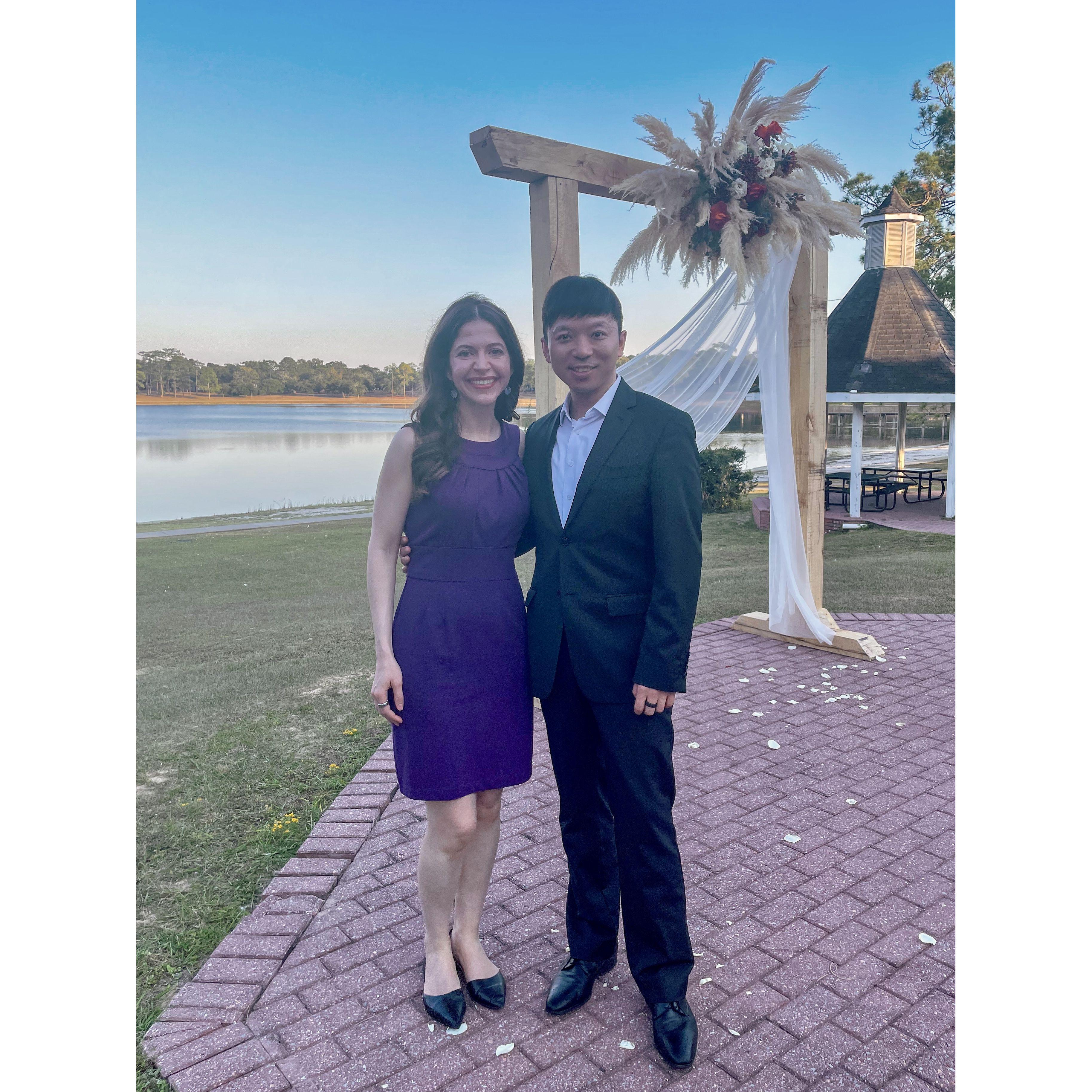 First time attending a wedding together in Florida