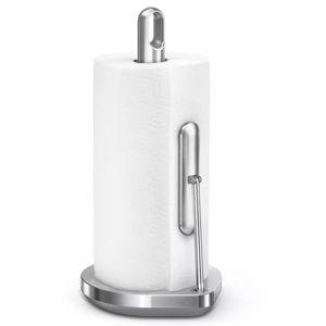 simplehuman Tension Arm Standing Paper Towel Holder, Stainless Steel