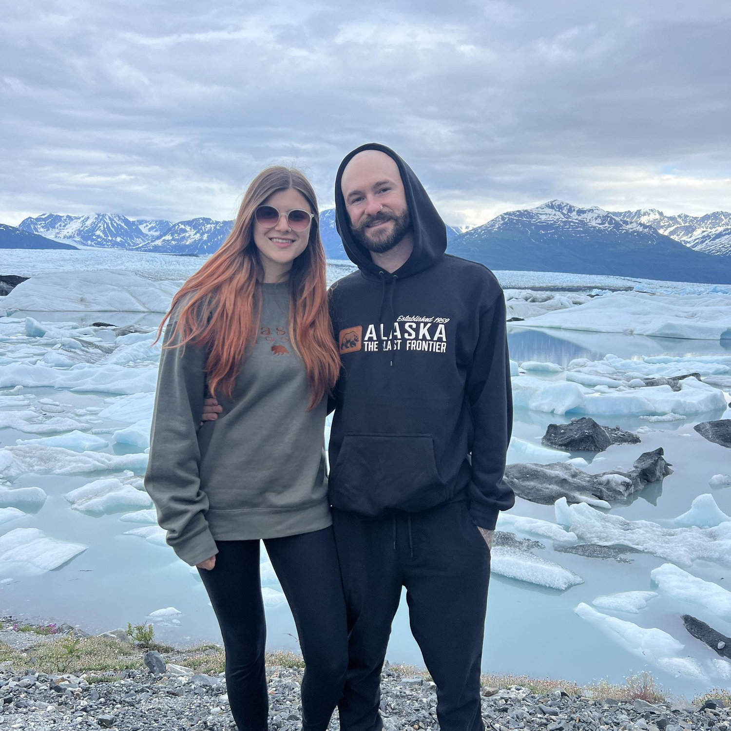 On a glacier in Alaska!