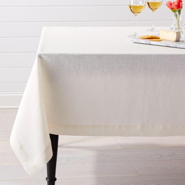 Helena Vanilla Linen Tablecloth 60"x120"