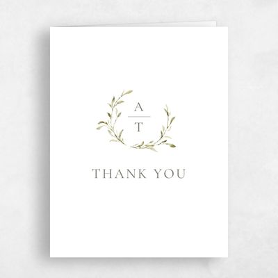 White Wedding Thank You - Somerset Portrait