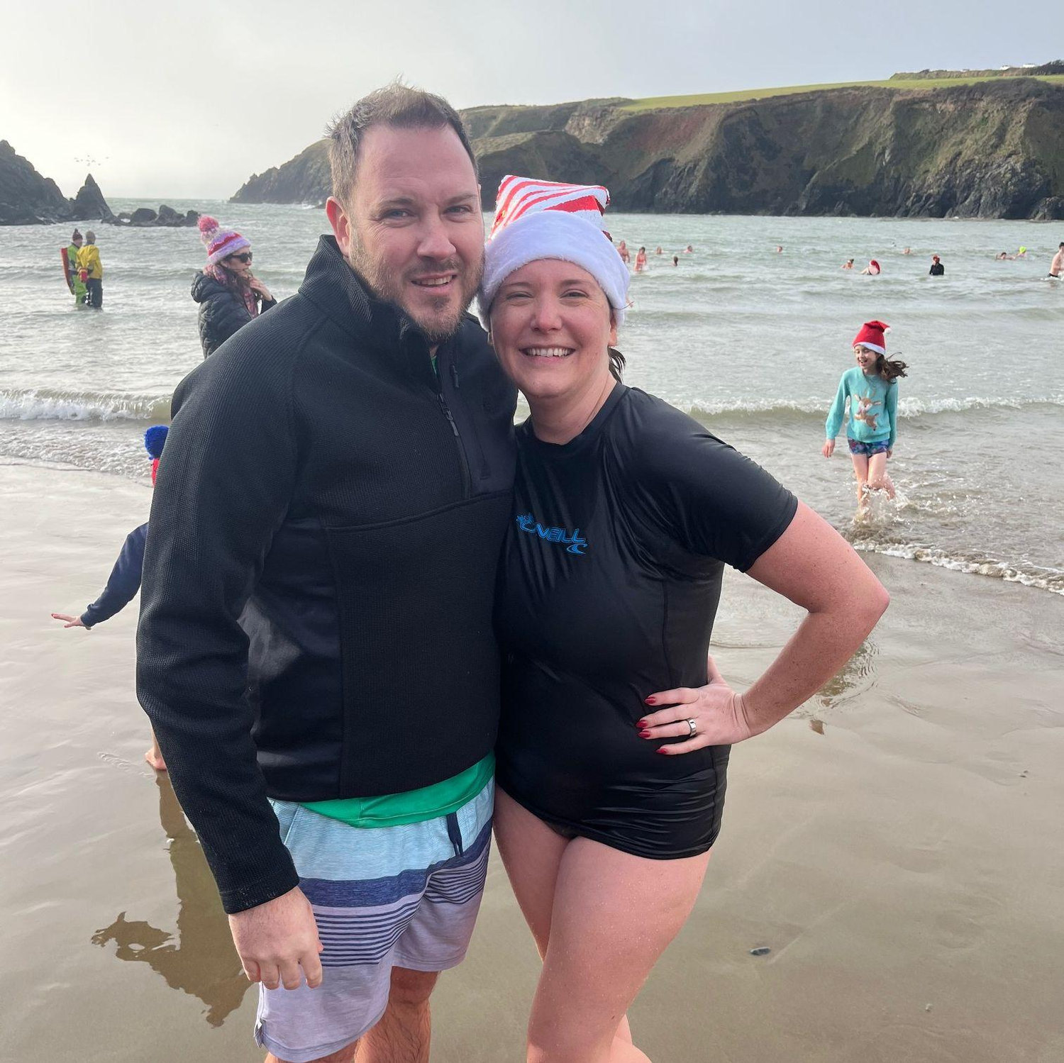 A swim in the sea on Christmas day!