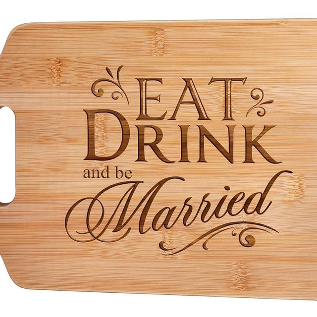 Wedding Gifts for Couples 2024 Newlyweds Marriage, Bridal Shower Gifts for Bride - Unique Engraved Cutting Board - Engagement Gifts for Couple, Bride to be Gifts, Wedding Registry Ideas