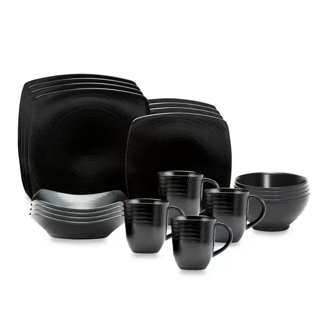 Red Vanilla Black Rice 20-Piece Dinnerware Set