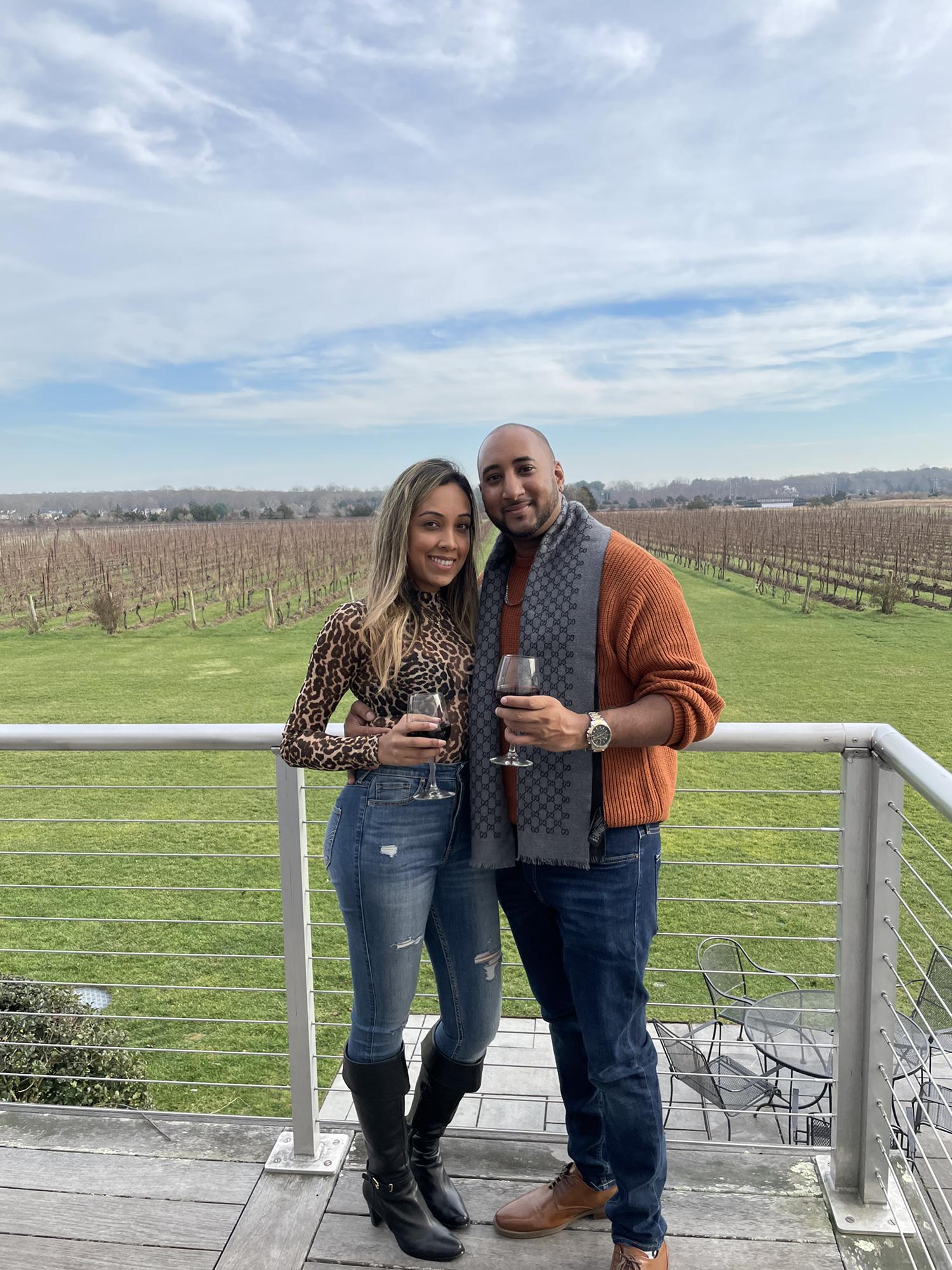 Exploring vineyards while traveling in Mystic, CT.