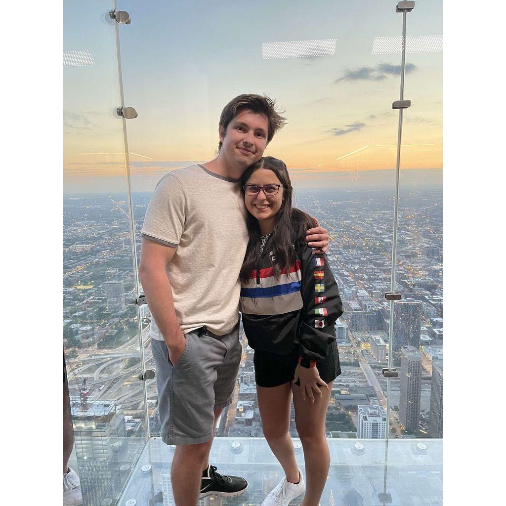 Ben's first time in the Sears Tower!