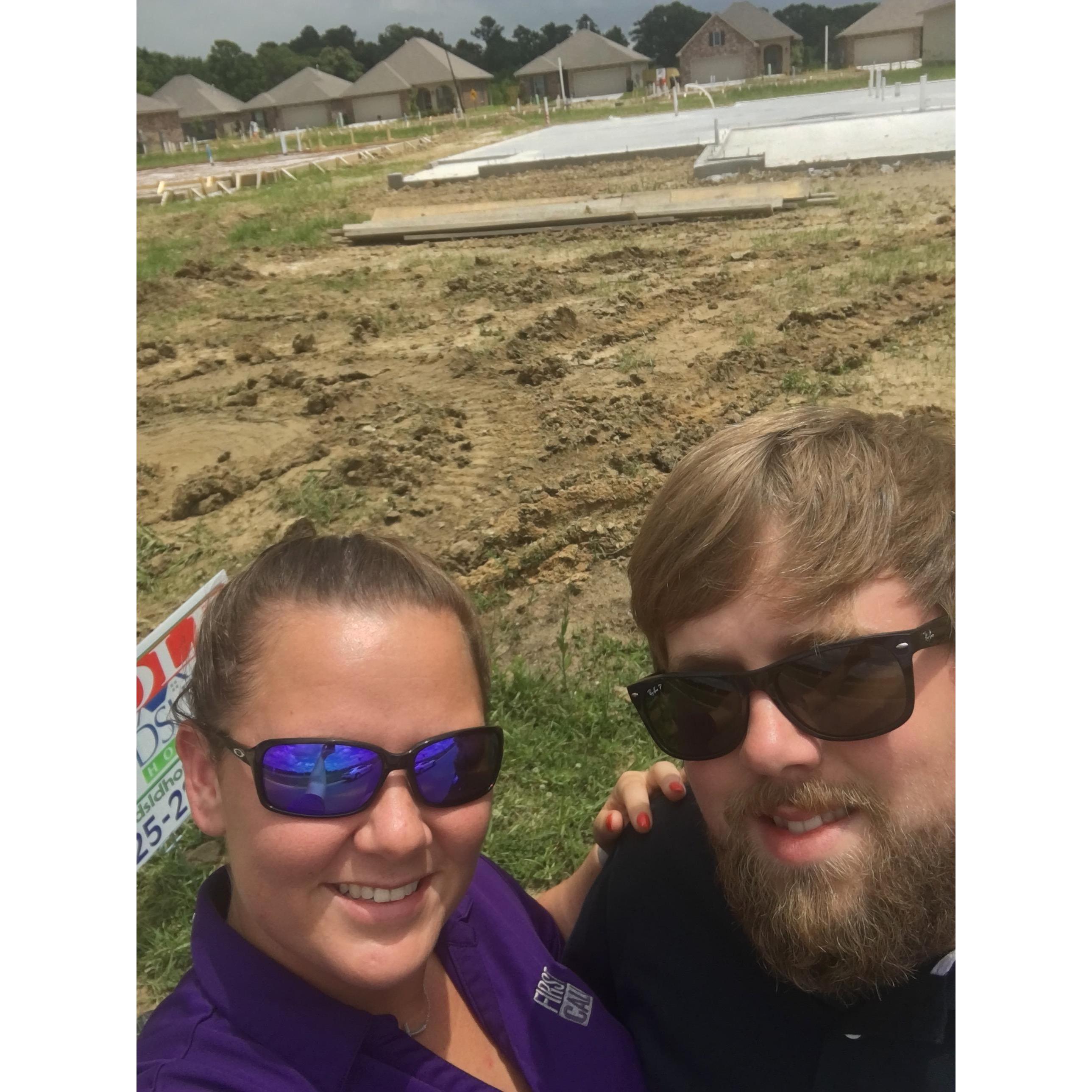 The day we signed to start building our home.