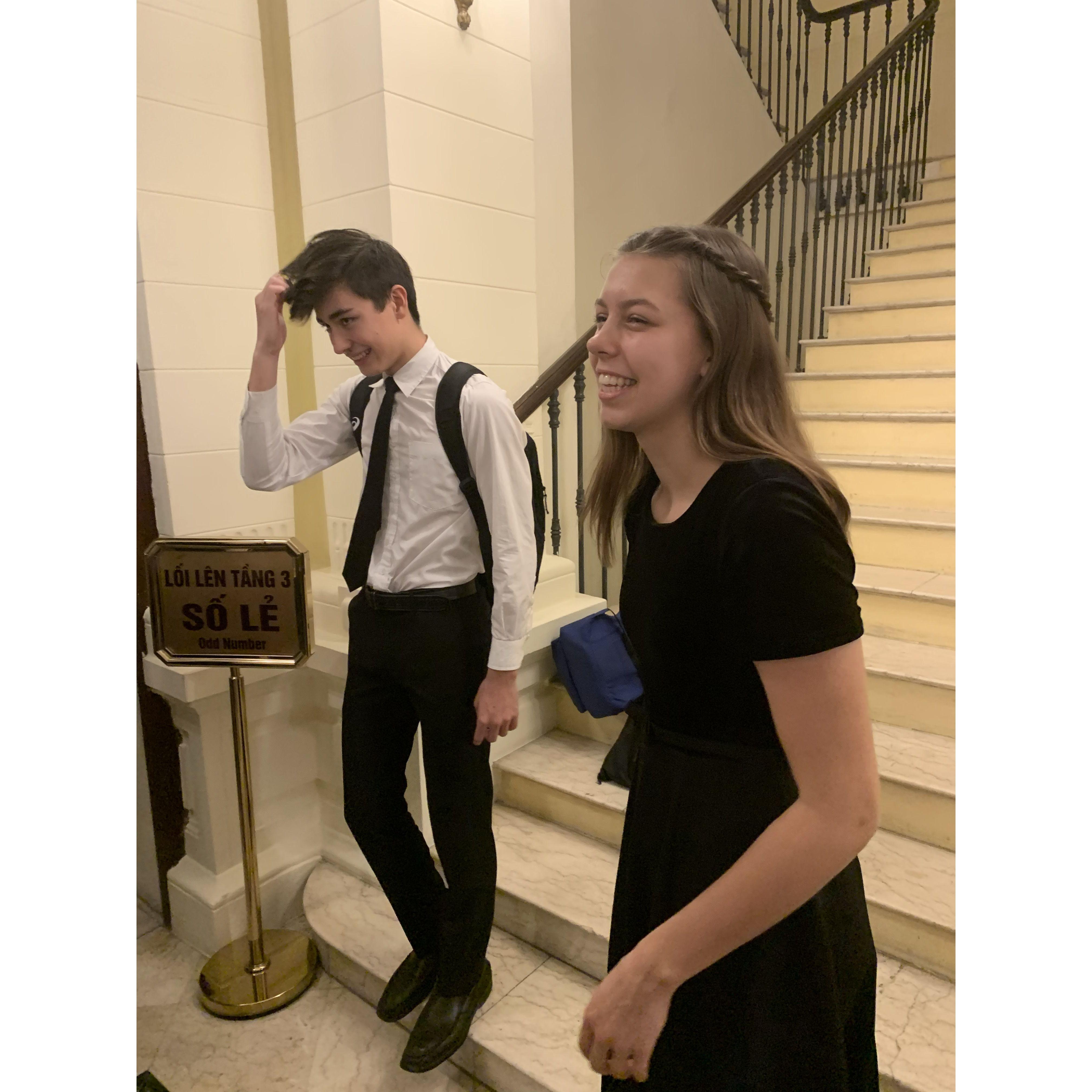 Grace & Miles in Choir together